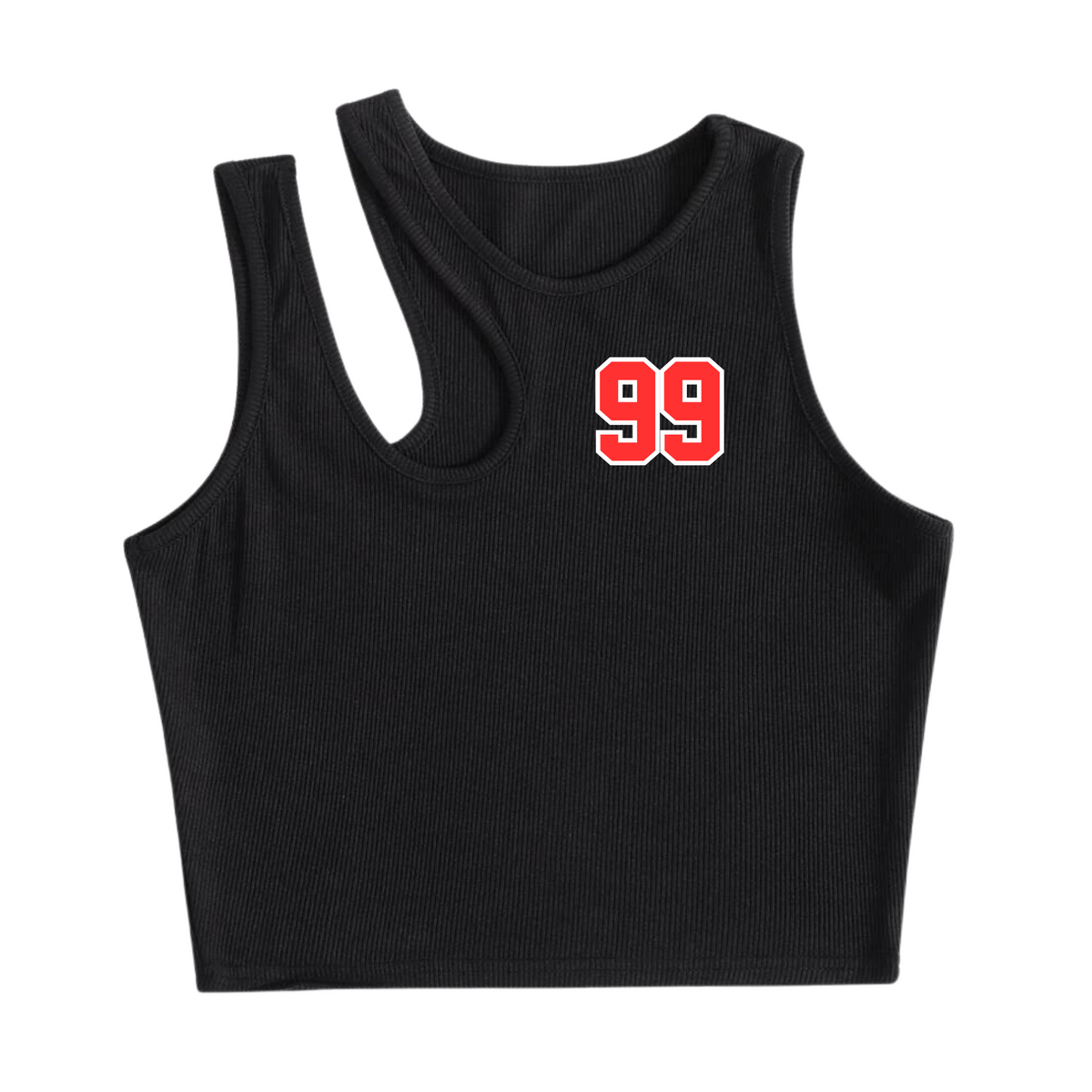 BOGEY - ASYMM NECK CROP TOP