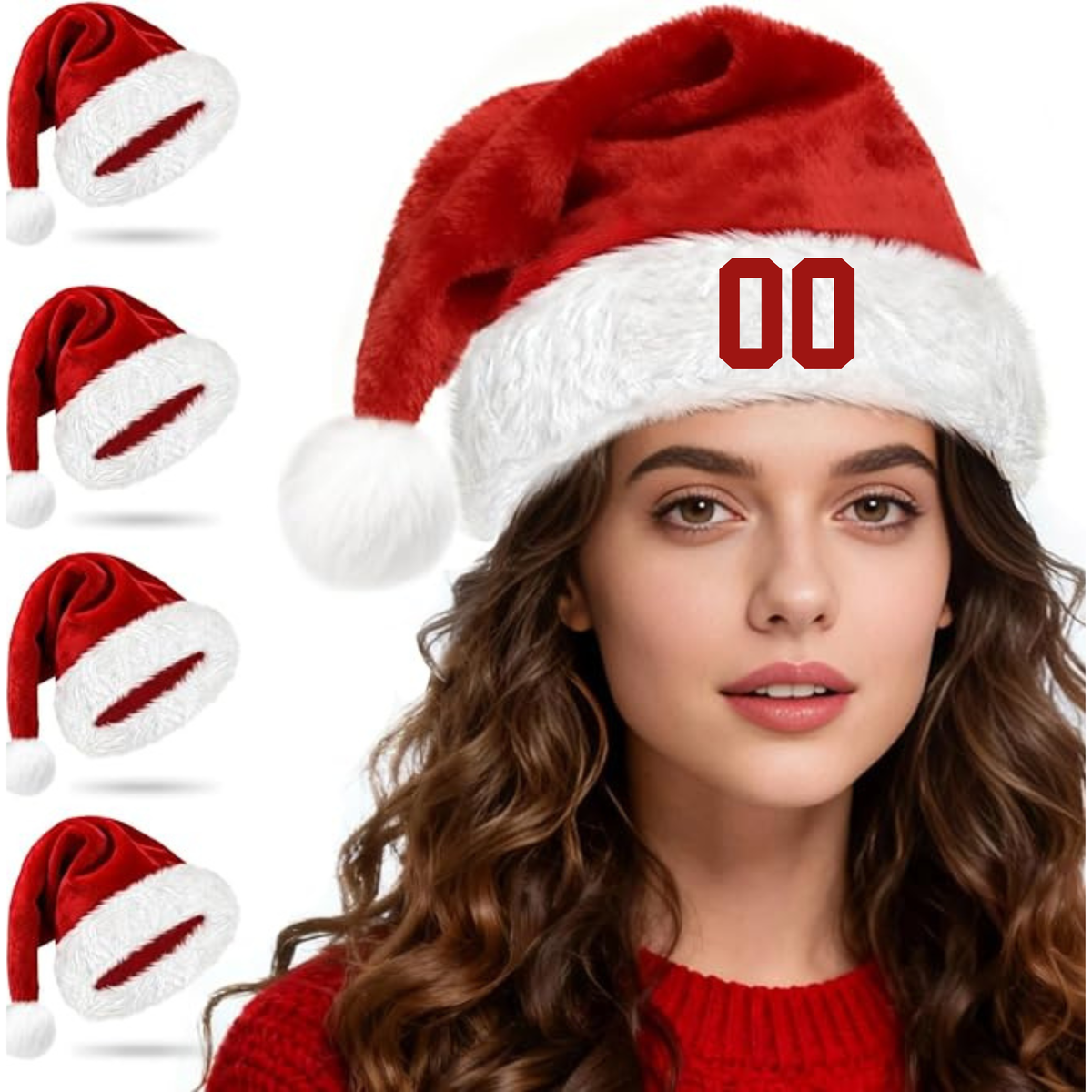 SANTA HAT - EMBROIDERED