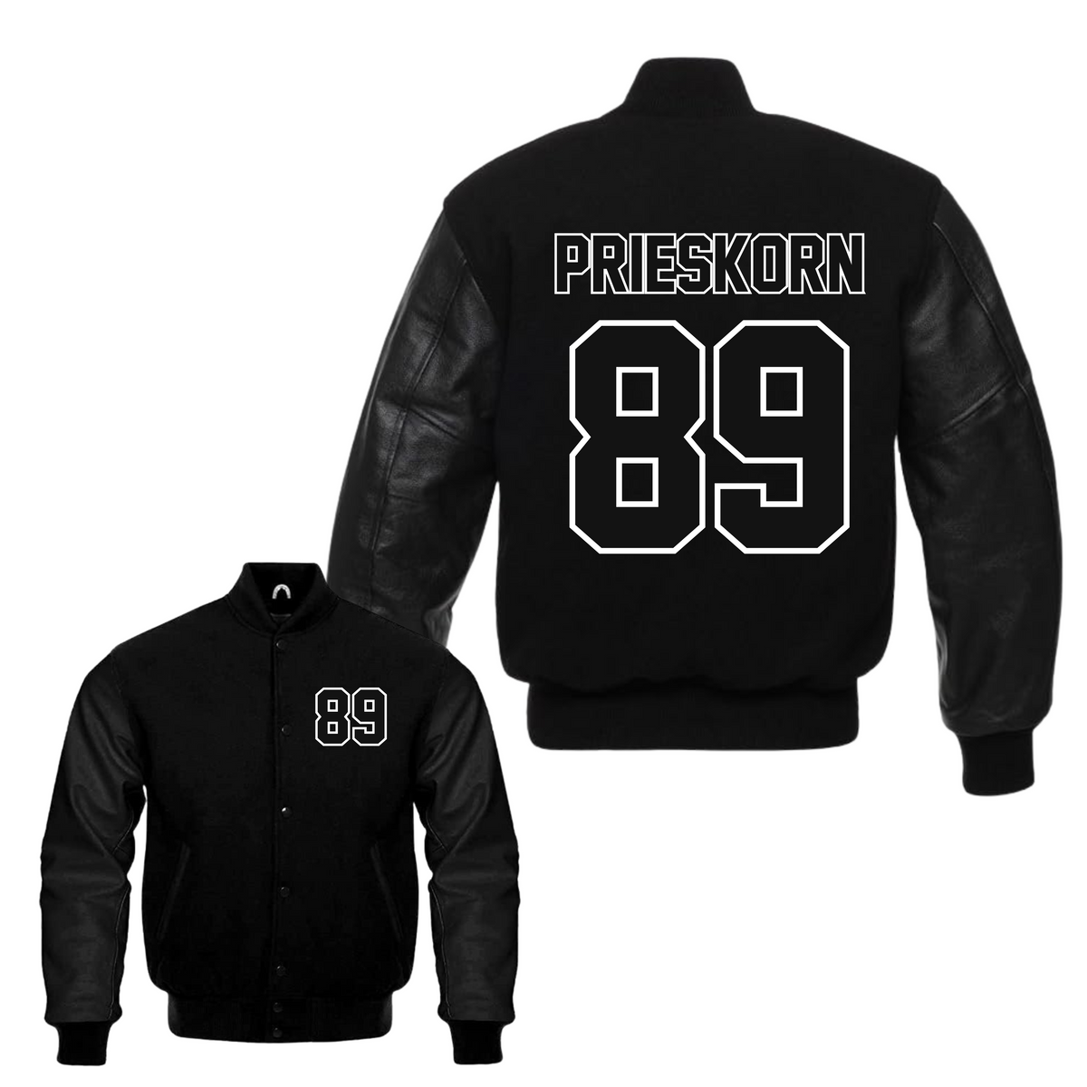 BLACKED OUT VARSITY JACKET