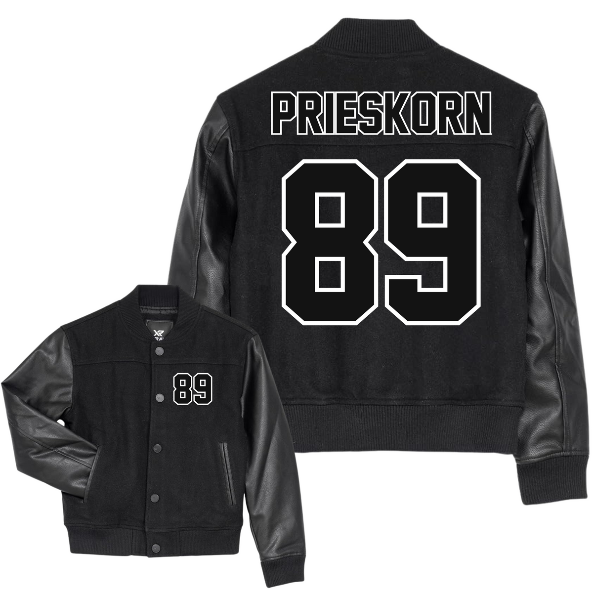 YOUTH - BLACKED OUT VARSITY JACKET (LIGHT WEIGHT)