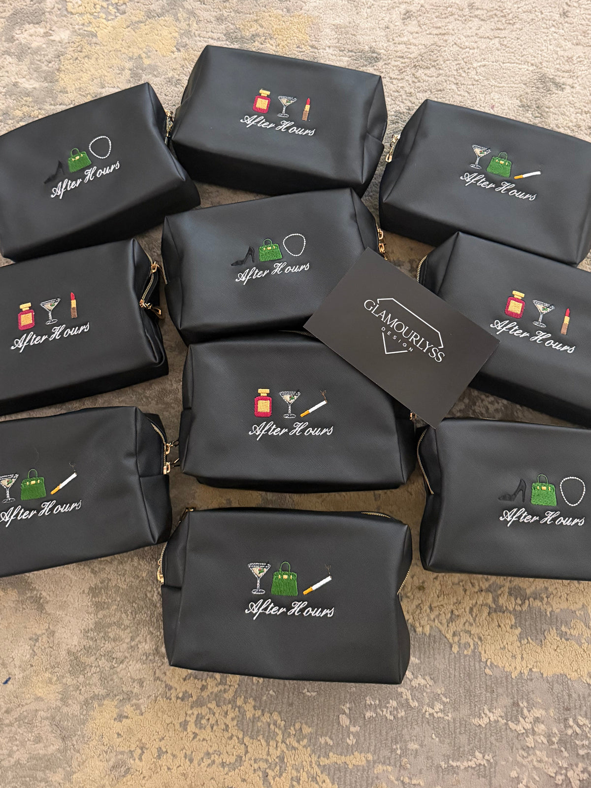 LEATHER COSMETIC/TRAVEL ESSENTIALS POUCH