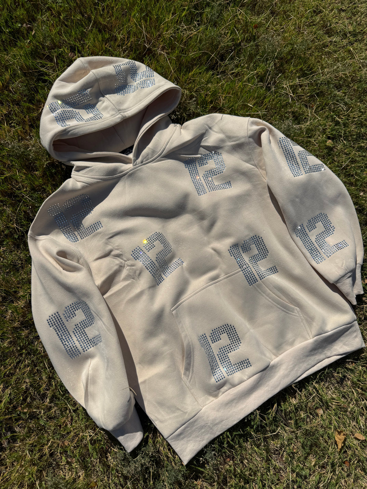 BLINGED BABE SWEATSHIRT - ACID WASH